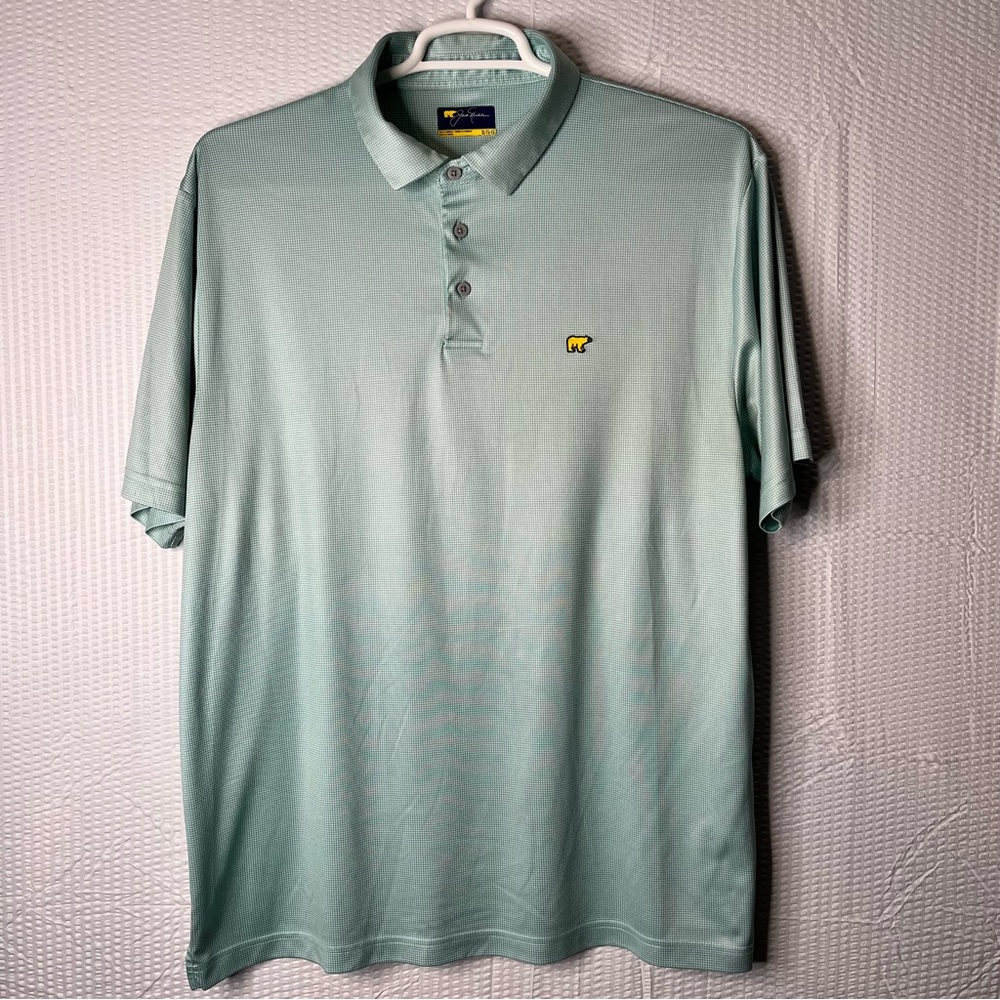 Jack Nicklaus Green/White Check Golf Polo Size XL